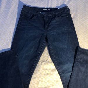 old navy dark blue skinny jeans